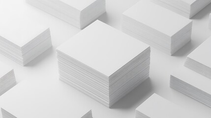 Obraz premium Blank business card mockup on white textured background 3d illustration 3d rendering card template