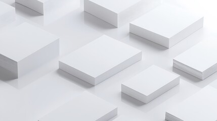 Blank business card mockup on white textured background 3d illustration 3d rendering card template