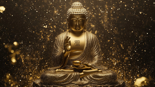 figura de buda dorado zen