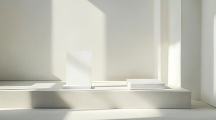 Blank business card mockup on white textured background 3d illustration 3d rendering card template