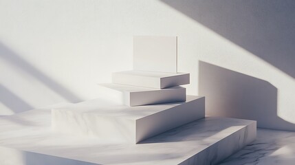 Blank business card mockup on white textured background 3d illustration 3d rendering card template