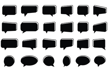 Quote box frame, big set. Quote box icon. Texting quote boxes. Blank Grunge brush background. Vector illustration