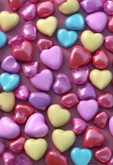 Fototapeta premium heart shaped candy background 