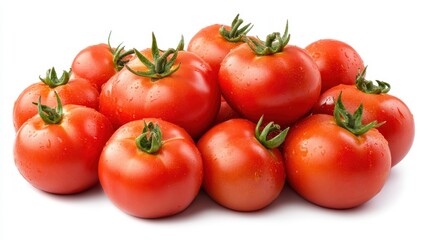 Tomatoes vegetable isolated on white background. 