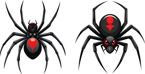 Black widow art and illustrator eps