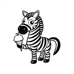 Fototapeta premium Zebra SVG