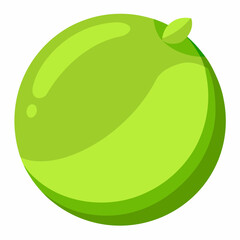 green apple isolated on white