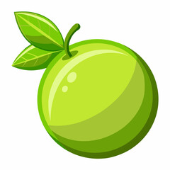 green apple isolated on white