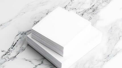 Blank business card mockup on white textured background 3d illustration 3d rendering card template