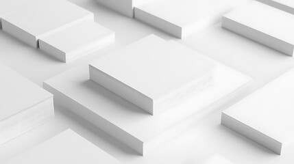 Blank business card mockup on white textured background 3d illustration 3d rendering card template