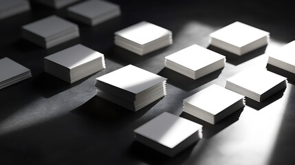 Blank business card mockup on white textured background 3d illustration 3d rendering card template