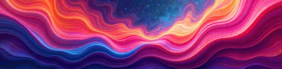 Obraz premium Swirling vibrant hues, dynamic flow, abstract shapes, colorful background, digital art