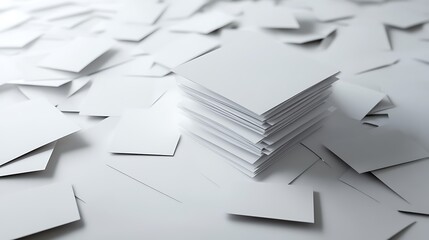 Blank business card mockup on white textured background 3d illustration 3d rendering card template