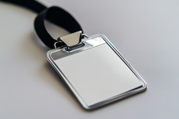 Blank identification badge with lanyard.  Perfect for mockups or showcasing your design.