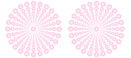 Pink of optical circles illusion pattern