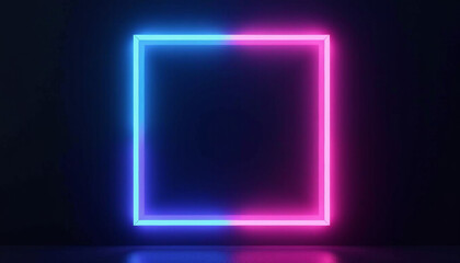 Neon Square Frame - Vibrant Color Design