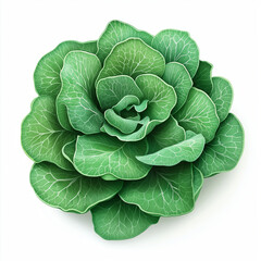 Obraz premium Green leafy vegetable with a stem