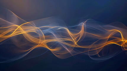 Image of glowing golden light trails floating in the air.