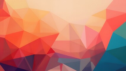 Obraz premium Abstract Peach Multicolored Geometric Patterns, Low Poly Background with Peach Color Gradients and Shapes