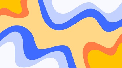 Colorful wavy background with orange, yellow, and blue tones