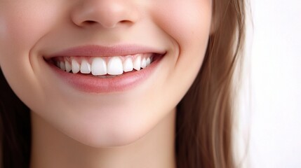 Obraz premium Close Up Portrait of a Young Smiling Businesswoman with Natural Beauty