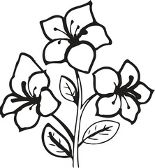 Best Flower illustration, drawing and eps art, Hibiscus,lily