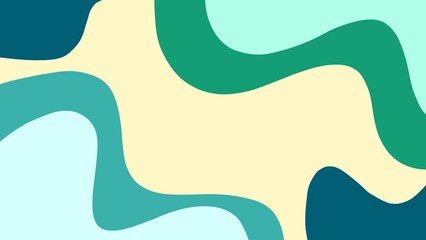 Abstract wavy background with green, teal, and yellow tones