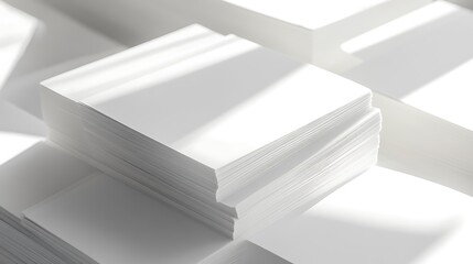 Blank business card mockup on white textured background 3d illustration 3d rendering card template