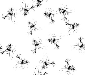 Black abstract seamless patterns