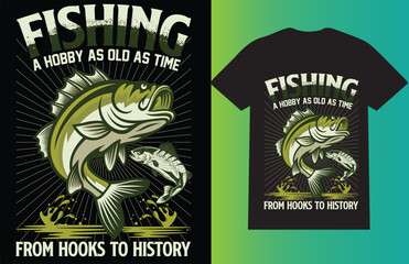 Obraz premium VINTAGE FISHING T-SHIRT DESIGN
