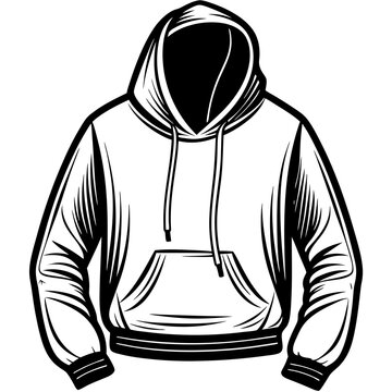 black and white hoodie apparel design clip art preview