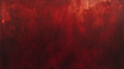 Abstract Red And Gold Textured Painting