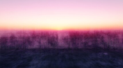 Abstract Sunset Landscape with Textured Sky and Ground