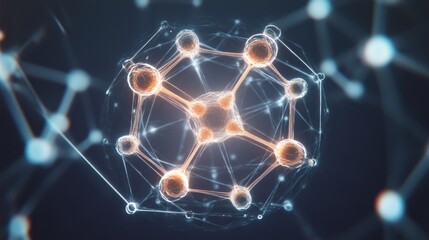 Exploring quantum networks digital science lab visual data representation high-tech environment abstract perspective