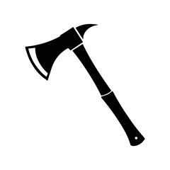 Fire fighter axe silhouette vector illustration design on white background.