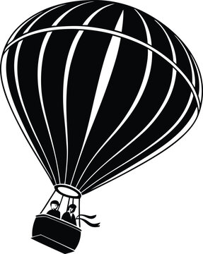 recommend clip art: Unique Hot Air Balloon vector, Hot Air Balloon silhouette, Hot Air Balloon line art vector illustration