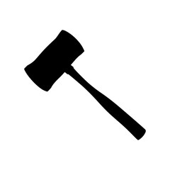 Rubber mallet silhouette vector illustration design on white background.