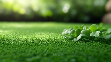 Green Sprouting Plants on Lush Green Grass