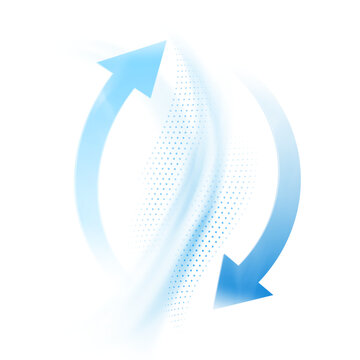 Infographic arrows. Suite for the presentation for air, airflow, breathable material. Vector illustration isolated on white background. Ready for use in your design, infographic, presentation. EPS10.