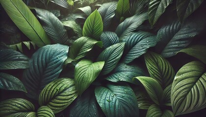 Tropical Rainforest Leaf, isolated on a white background