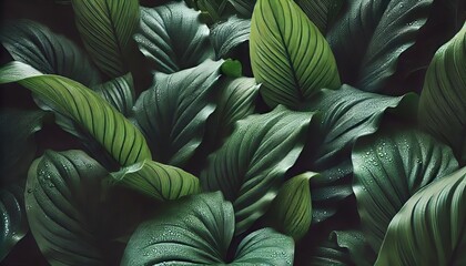 Fototapeta premium Tropical Rainforest Leaf, isolated on a white background