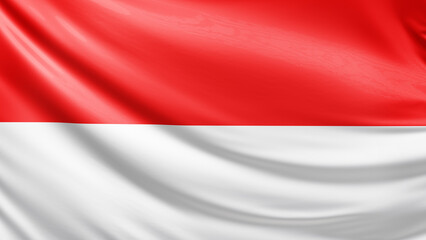 Indonesia flag picture, close-up shot of indonesian nation flag, asia, animated flag background...