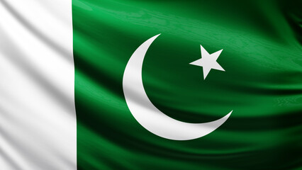 Pakistan flag picture, close-up shot of pakistani nation flag, asia, animated flag background photo, 3D photo of a flag, national symbol of asian country, patriotism, full screen