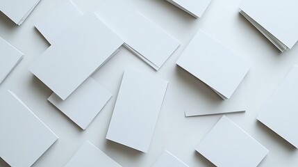 Blank business card mockup on white textured background 3d illustration 3d rendering card template