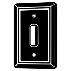 light switch on white background