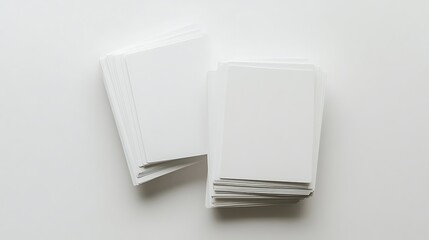 Blank business card mockup on white textured background 3d illustration 3d rendering card template