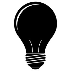 Obraz premium smart light bulb silhouette vector illustration