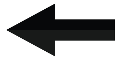 Left direction long arrow icon. Vector trendy long in flat style. Long arrow icon vector. Arrow pointing. Black arrow vector illustration.