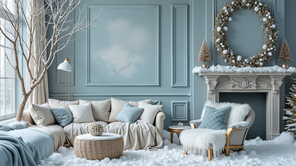 Celebrate Winter Elegance: Whites, Blues, and Grays with Vibrant Pops of Color