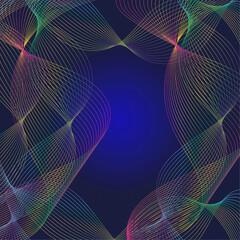 Abstract glowing lines background in illustrator